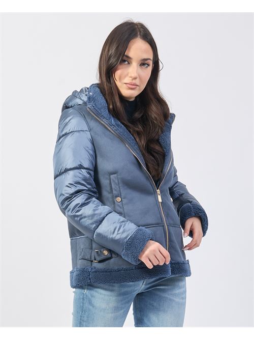 Yes Zee Women's Quilted Jacket with Teddy Inserts YES ZEE | J027-GN000704